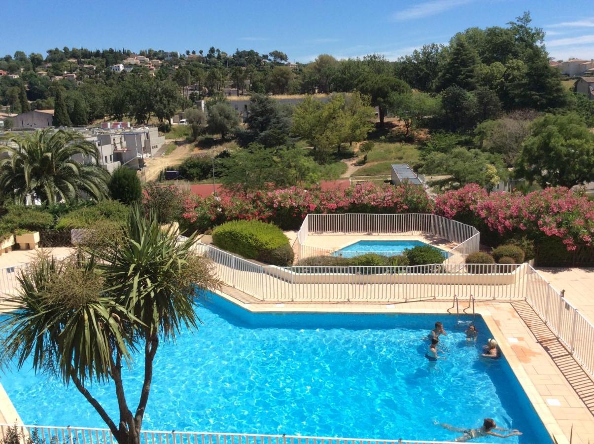 Au Calme Dans Hameau Fleuri Joli Studio 3 Pers Piscine Parking Wi-Fi Vence Esterno foto